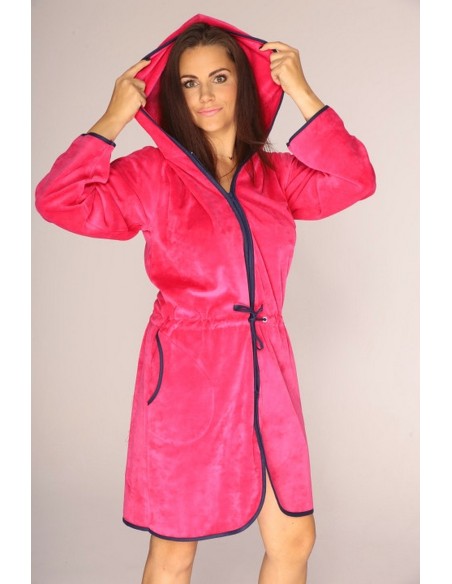 Desiree bathrobe ladies' with hood na zipper s-2xl, De Lafense 313