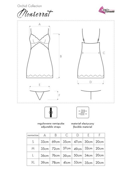 Monserrat satin t-shirt night with thongs, Livia Corsetti lc 90267