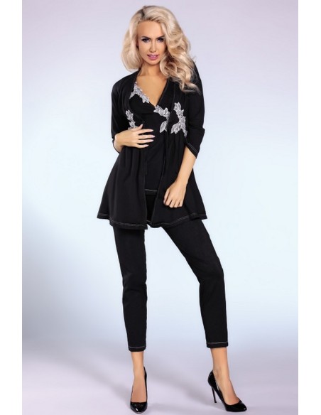 Siona piżama damska czarna, Livia Corsetti lc 22009 