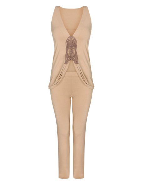 Latin pajamas women's beige, Livia Corsetti lc...