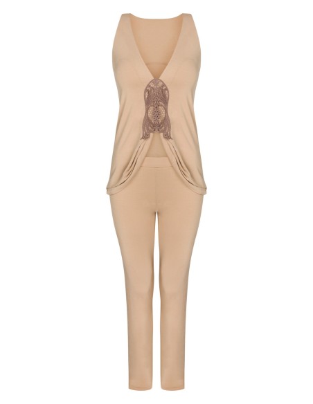 Latin pajamas women's beige, Livia Corsetti lc 90098