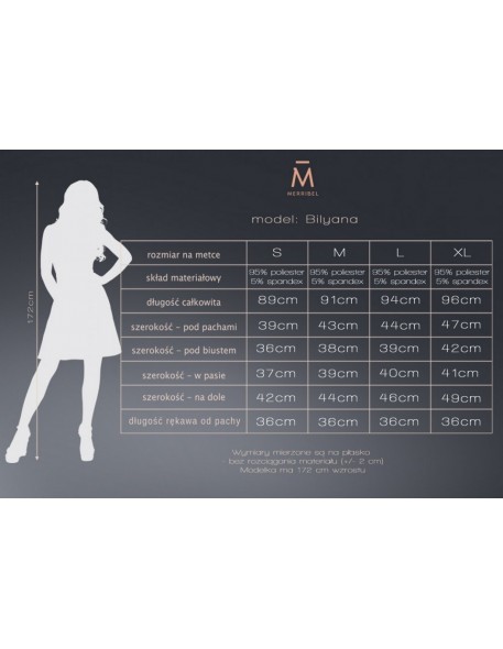 Bilyana sukienka damska z falbanką długi rękaw,...