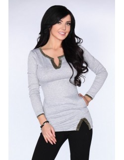 Tunic women's with long sleeve grey, Merribel cg030