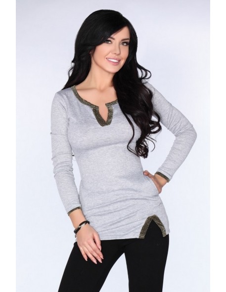 Tunic women's with long sleeve grey, Merribel...
