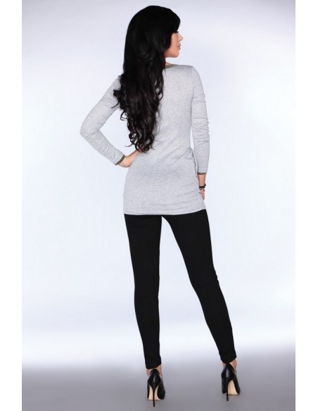 Tunic women's with long sleeve grey, Merribel cg030