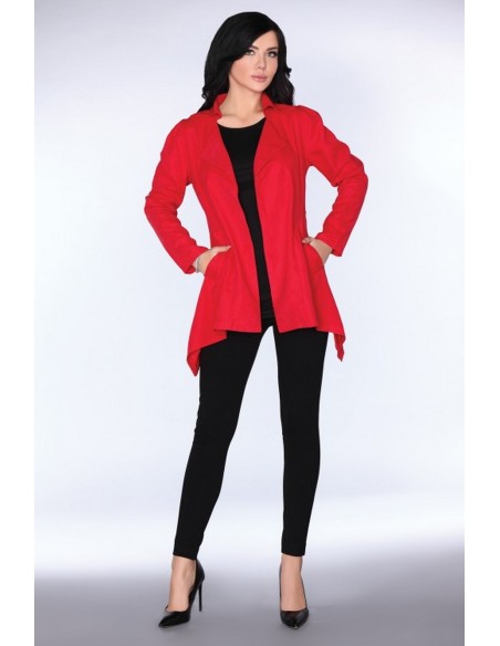Kardigan ladies' with long sleeve red, Merribel cg026