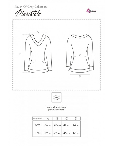 Maristela koszulka z długim rękawem szara,...