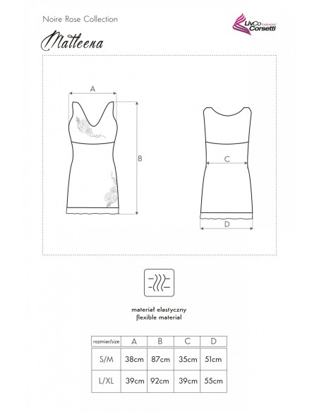 Matleena koszulka nocna czarna, Livia Corsetti lc 90366 