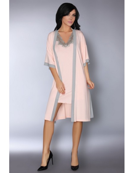 Aoidea szlafrok damski z krótkim rękawem, Livia Corsetti lc 90375 