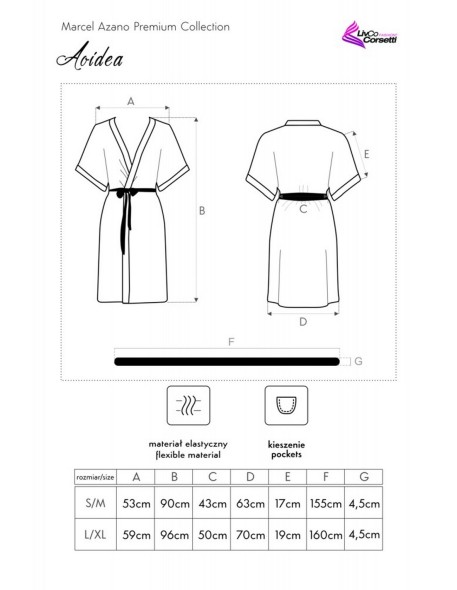 Aoidea bathrobe ladies' with short sleeve,...