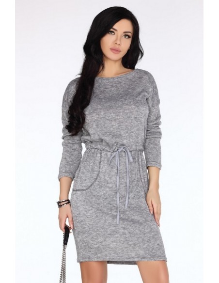 Breshey dress women's with long sleeve grey, Merribel 1724