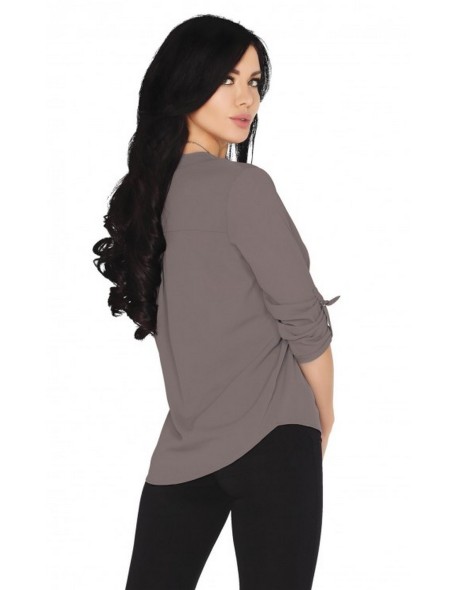 Cayley bluzka damska z długim rękawem mocca,...