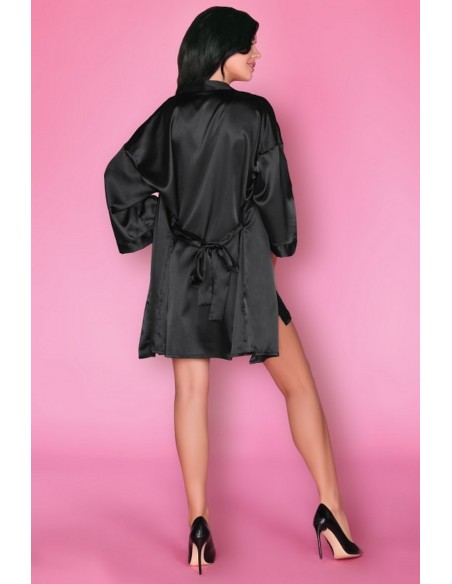Dorettela bathrobe ladies' satin black, Livia Corsetti lc 90394