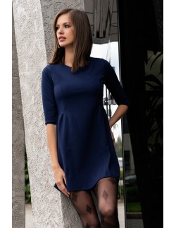 Funanya dress women's mini with 3/4 sleeve navy blue,... 2
