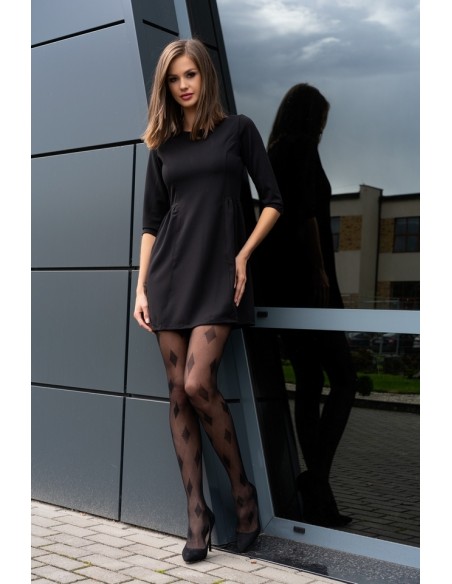 Kayceen dress women's mini with 3/4 sleeve black, Merribel 90441