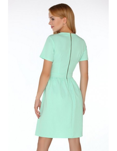 Marelna dress women's short sleeve flared bottom mint, Merribel