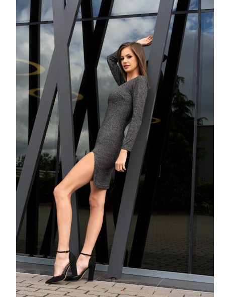 Agnisam dress women's with long sleeve grey,...