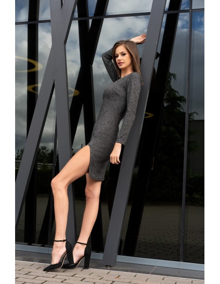 Agnisam dress women's with long sleeve grey, Merribel 90439