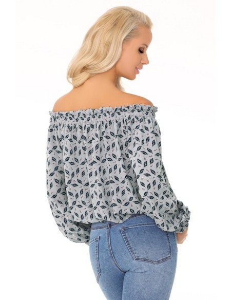 Niladim blouse women's typu spanish girl long sleeves grey, Merribel