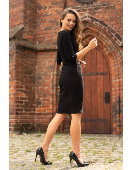 AeRoma sukienka damska ołówkowa z guzikami czarna, Merribel 85200