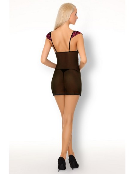 Casarann koszulka nocna ze stringami czarna, Livia Corsetti lc 99186 