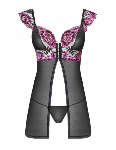 Casarann t-shirt night with thongs black, Livia Corsetti lc 99186