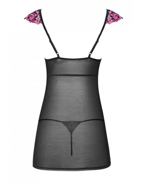 Casarann t-shirt night with thongs black, Livia...