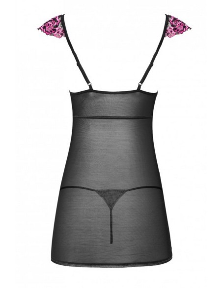 Casarann t-shirt night with thongs black, Livia Corsetti lc 99186