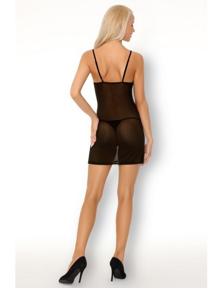 Loritan koszulka nocna ze stringami czarna, Livia Corsetti lc 99185 