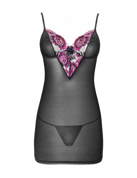 Loritan t-shirt night with thongs black, Livia Corsetti lc 99185