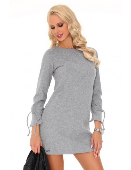 Mariabela dress women's trapezoidal with long sleeve grey, Merribel 85240