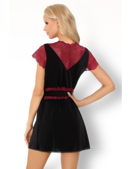 KuMiko peniuar with short sleeve bathrobe...