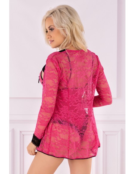 Miloviss komplet body + szlafrok różowy, Livia Corsetti lc 90454 