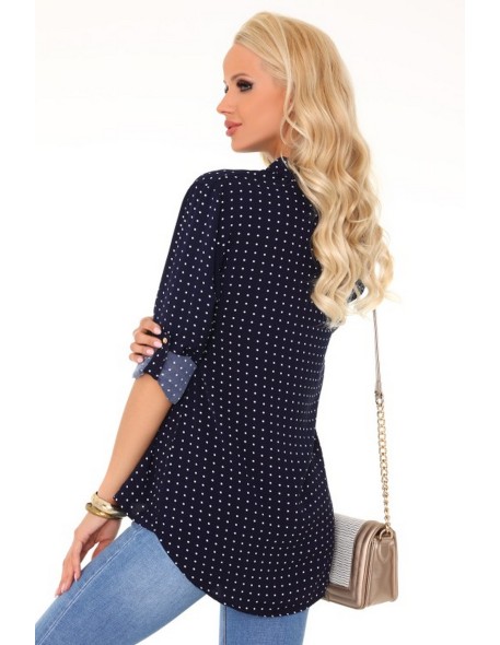 Herenui blouse women's polka dots with long...