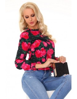Naille blouse women's with long sleeve floral pattern,... 2