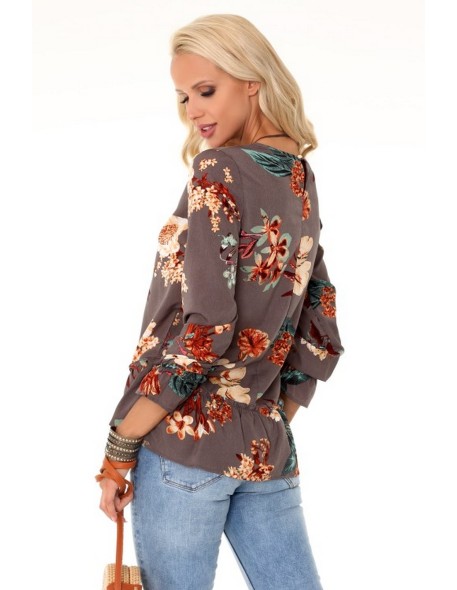 Aridanna blouse women's with frills 3/4 sleeve...