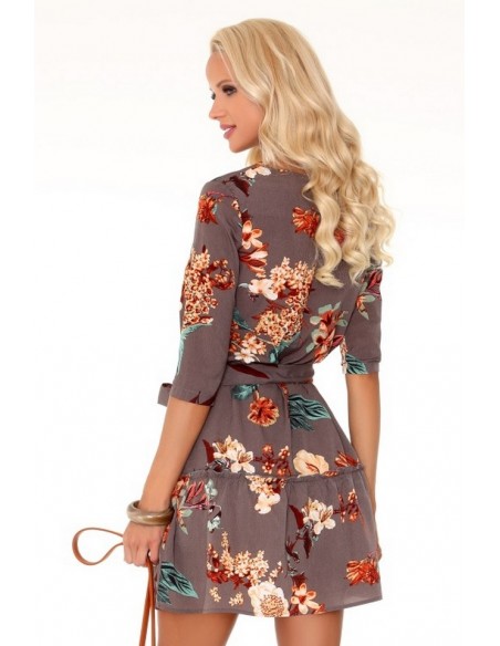 Idele sukienka damska wiązanaw pasie rękawy 3/4, Merribel 85328