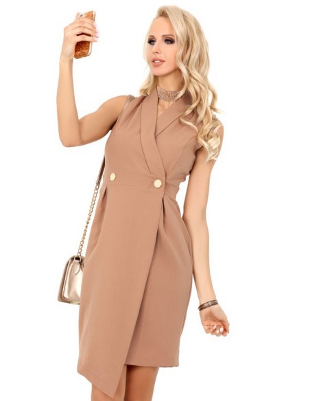 Matemia dress women's kopertowa sleeveless camel, Merribel