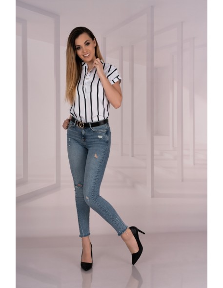 Ouranila bluzka damska bez rękawów biała w...