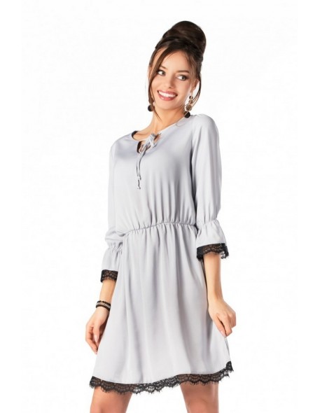 Shanice dress women's with 3/4 sleeve grey, Merribel 85495