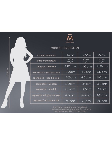 Sridevi sukienka damska midi granatowa w kwiatowy wzór, Merribel 85489