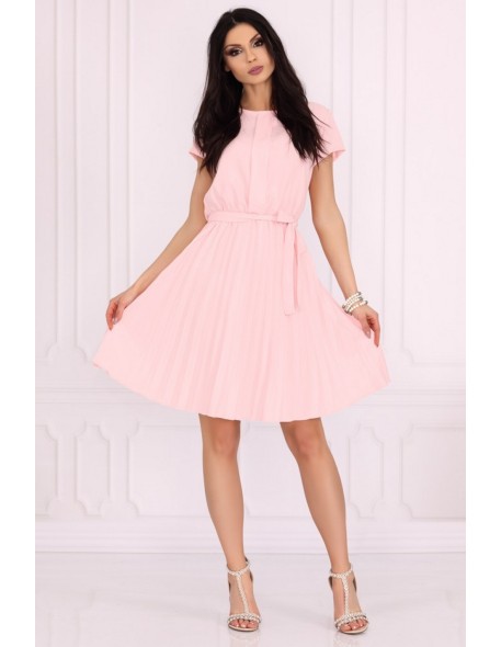 Medesia dress women's midi wiązana in waist...