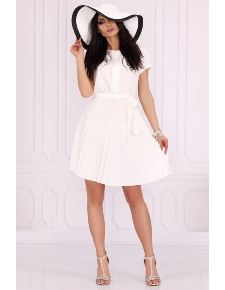 Medesia dress women's midi wiązana in waist...