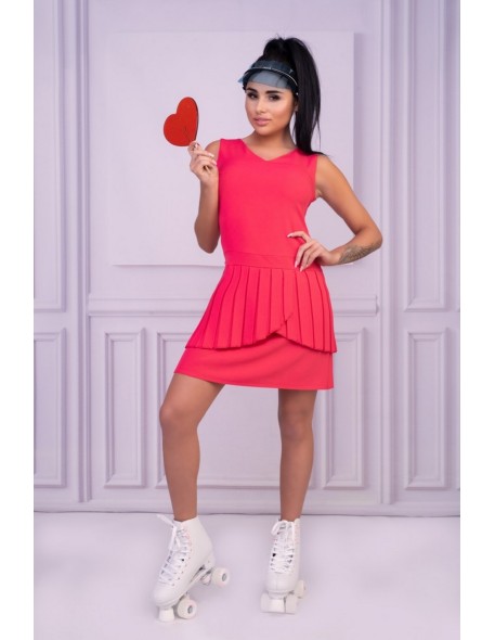 Nevre dress women's sleeveless malinowa pleated...