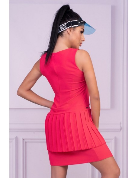 Nevre dress women's sleeveless malinowa pleated...