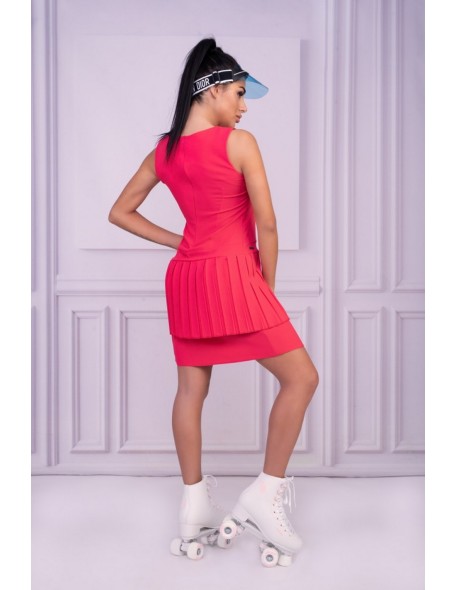 Nevre dress women's sleeveless malinowa pleated...