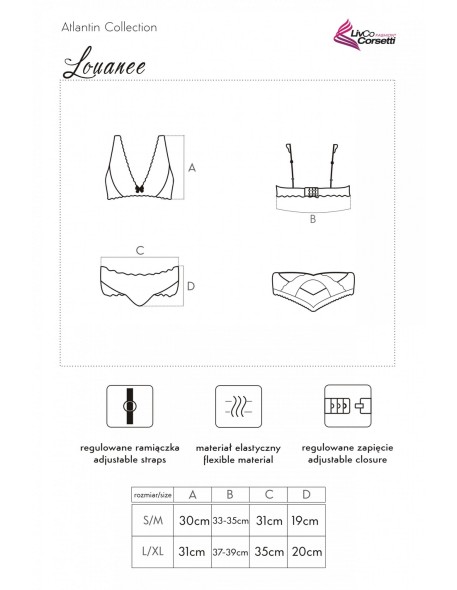 Louanee set bra + briefs black, Livia Corsetti...