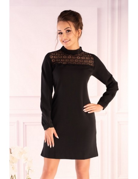 Morana dress women's with long sleeve black, Merribel 85601