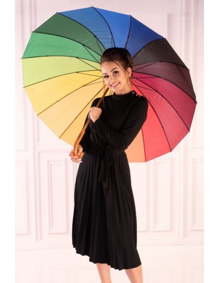 Hamien dress women's long sleeves pleated bottom black, Merribel 85603