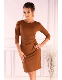Shanyan dress women's with 3/4 sleeve camel, Merribel